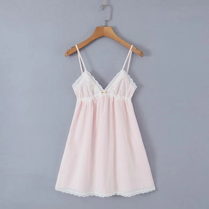 V-neck Sling short dress