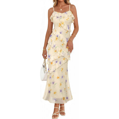 V-neck sophisticated and relaxed wedding dress
