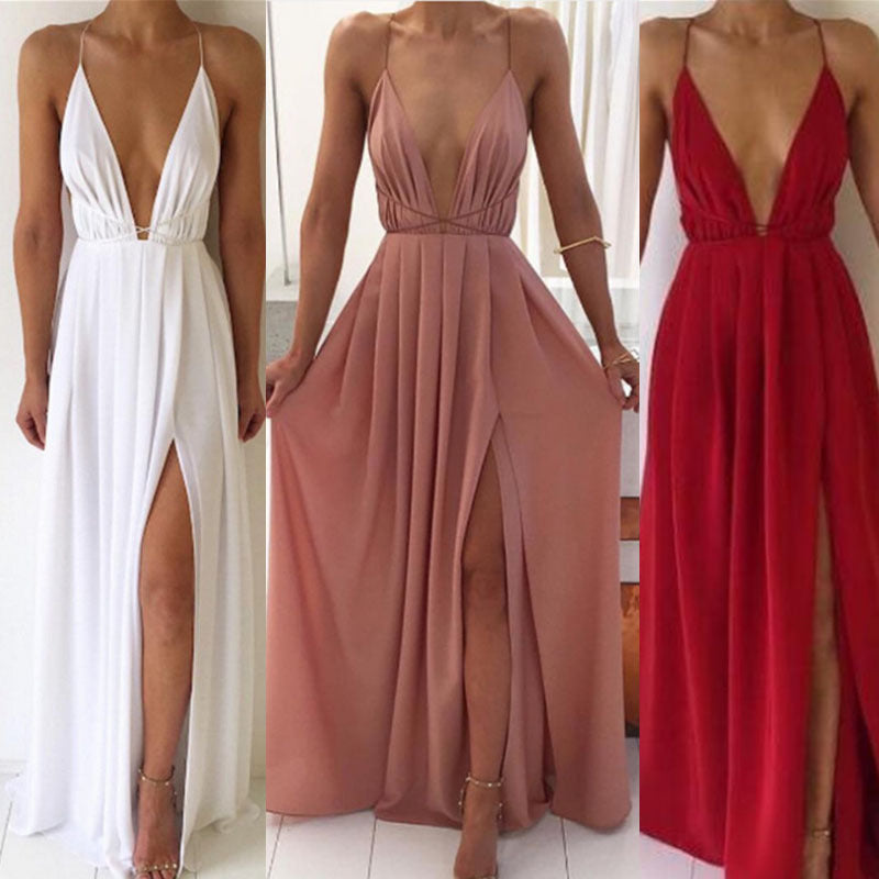V-Neck Strap Dress