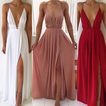 V-Neck Strap Dress