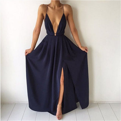 V-Neck Strap Dress