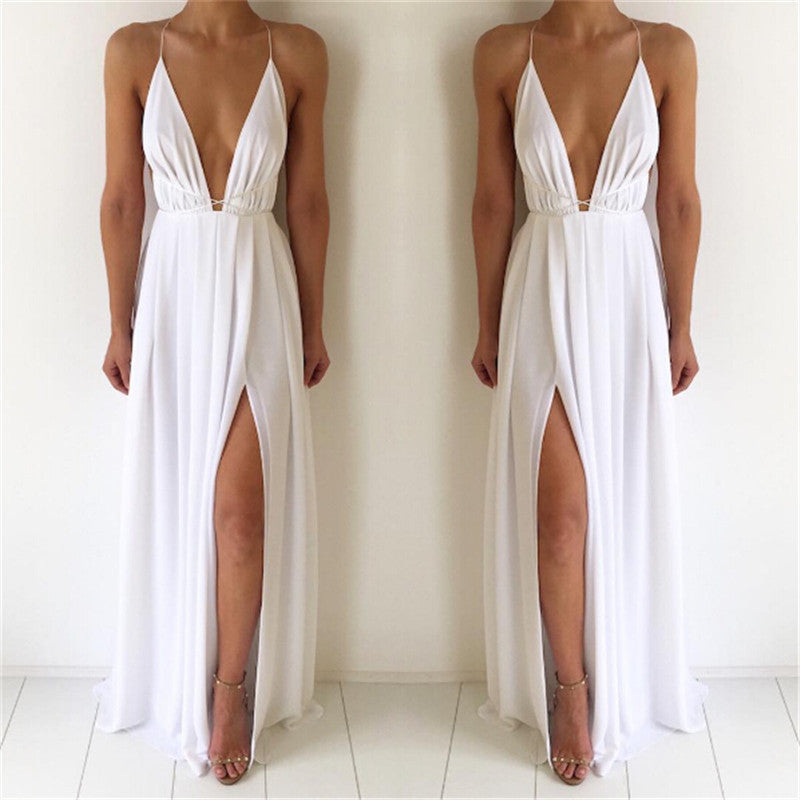 V-Neck Strap Dress