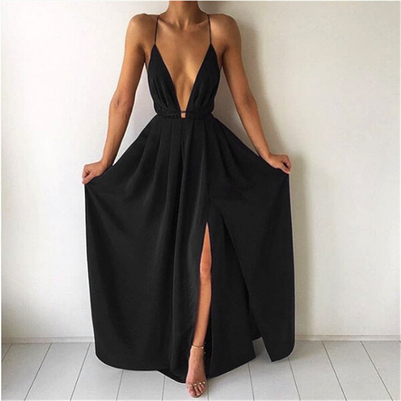 V-Neck Strap Dress