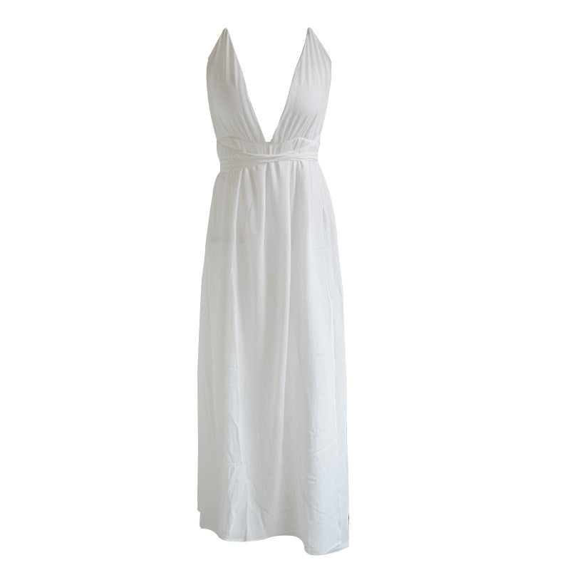 V-Neck Strap Dress