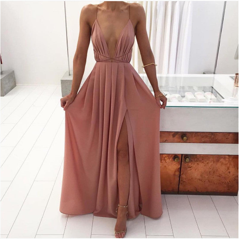 V-Neck Strap Dress
