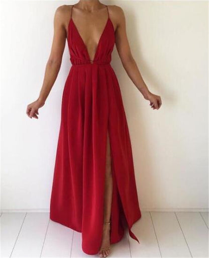 V-Neck Strap Dress