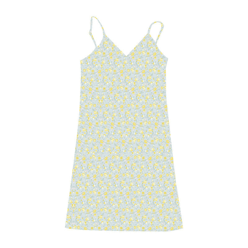 V-Neck Suspender Dress