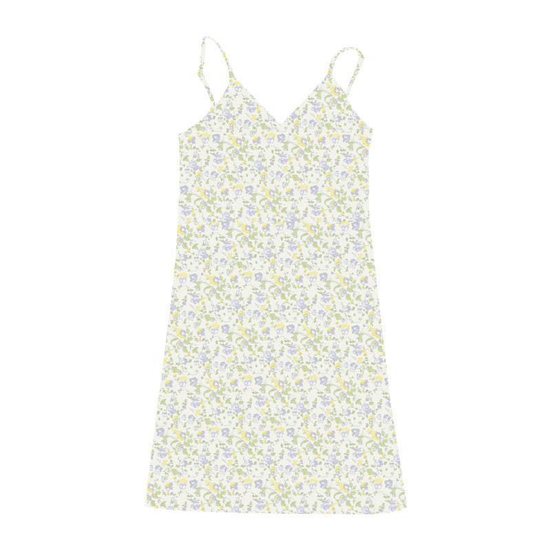 V-Neck Suspender Dress
