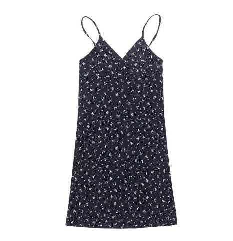 V-Neck Suspender Dress