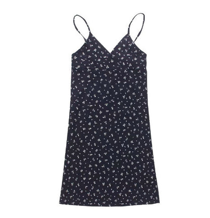 V-Neck Suspender Dress
