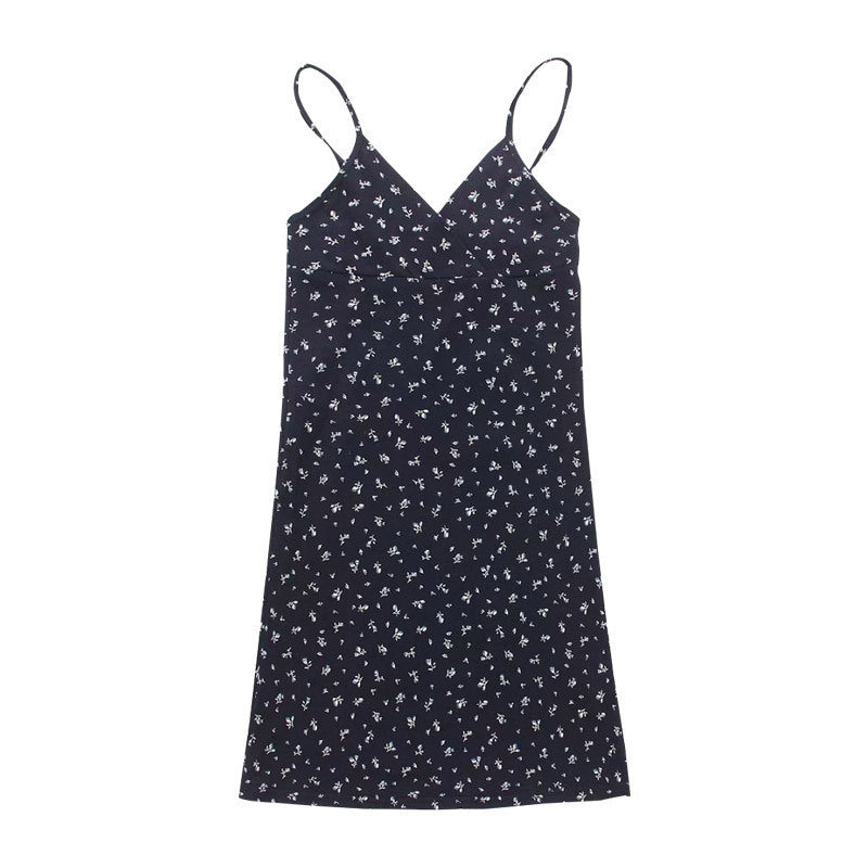 V-Neck Suspender Dress