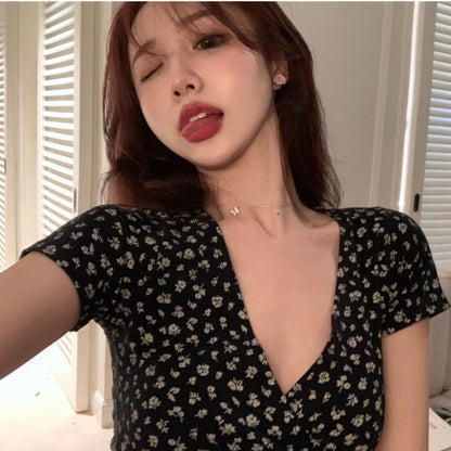 V-Neck Suspender Dress