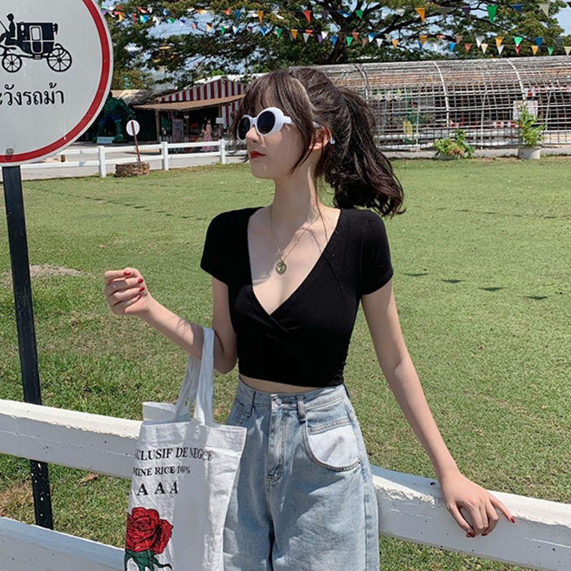 V-Neck Suspender Dress
