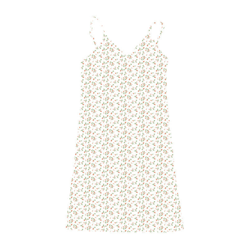 V-Neck Suspender Dress