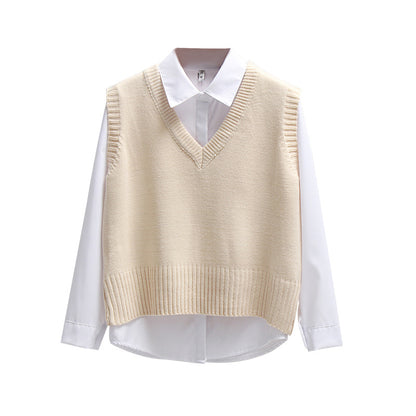 V-neck sweater, vest, jacket