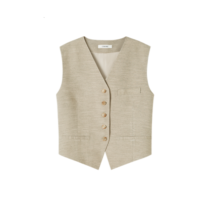 V-neck women's suit vest