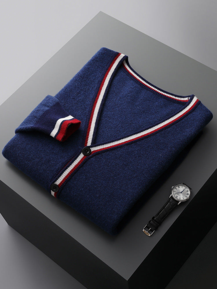 V-Neck Wool Cardigan