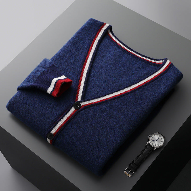 V-Neck Wool Cardigan