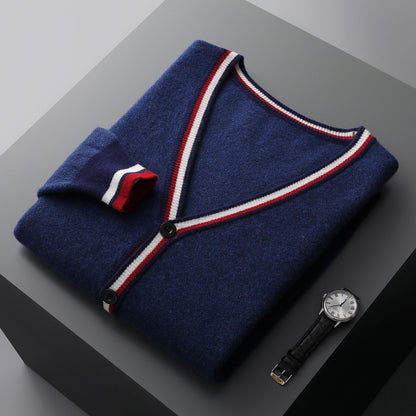V-Neck Wool Cardigan