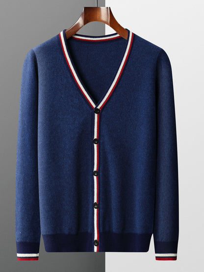 V-Neck Wool Cardigan