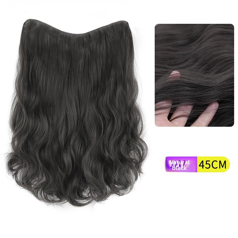 V-Shaped Fluffy Synthetic Hair Wig – Straight/Curly (50cm/60cm)