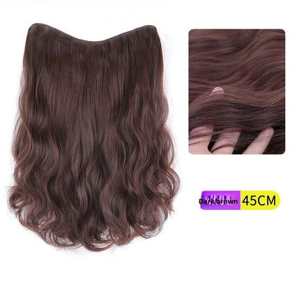V-Shaped Fluffy Synthetic Hair Wig – Straight/Curly (50cm/60cm)
