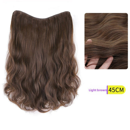 V-Shaped Fluffy Synthetic Hair Wig – Straight/Curly (50cm/60cm)
