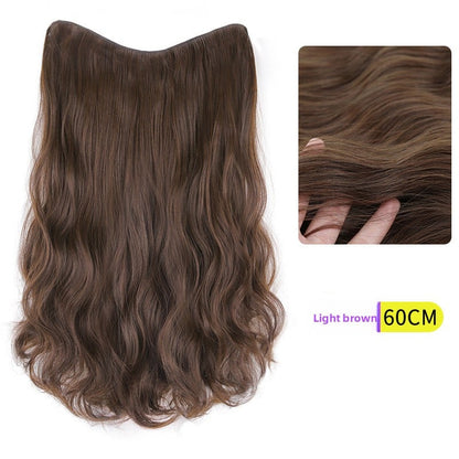 V-Shaped Fluffy Synthetic Hair Wig – Straight/Curly (50cm/60cm)