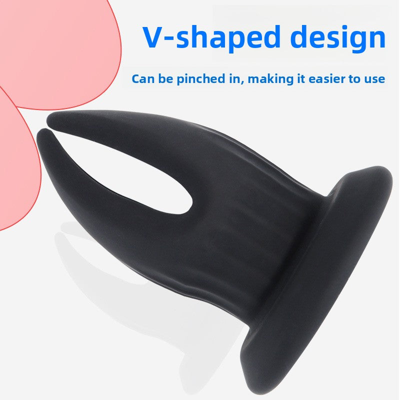 V-Shaped Hollow Silicone Anal Expander Plug