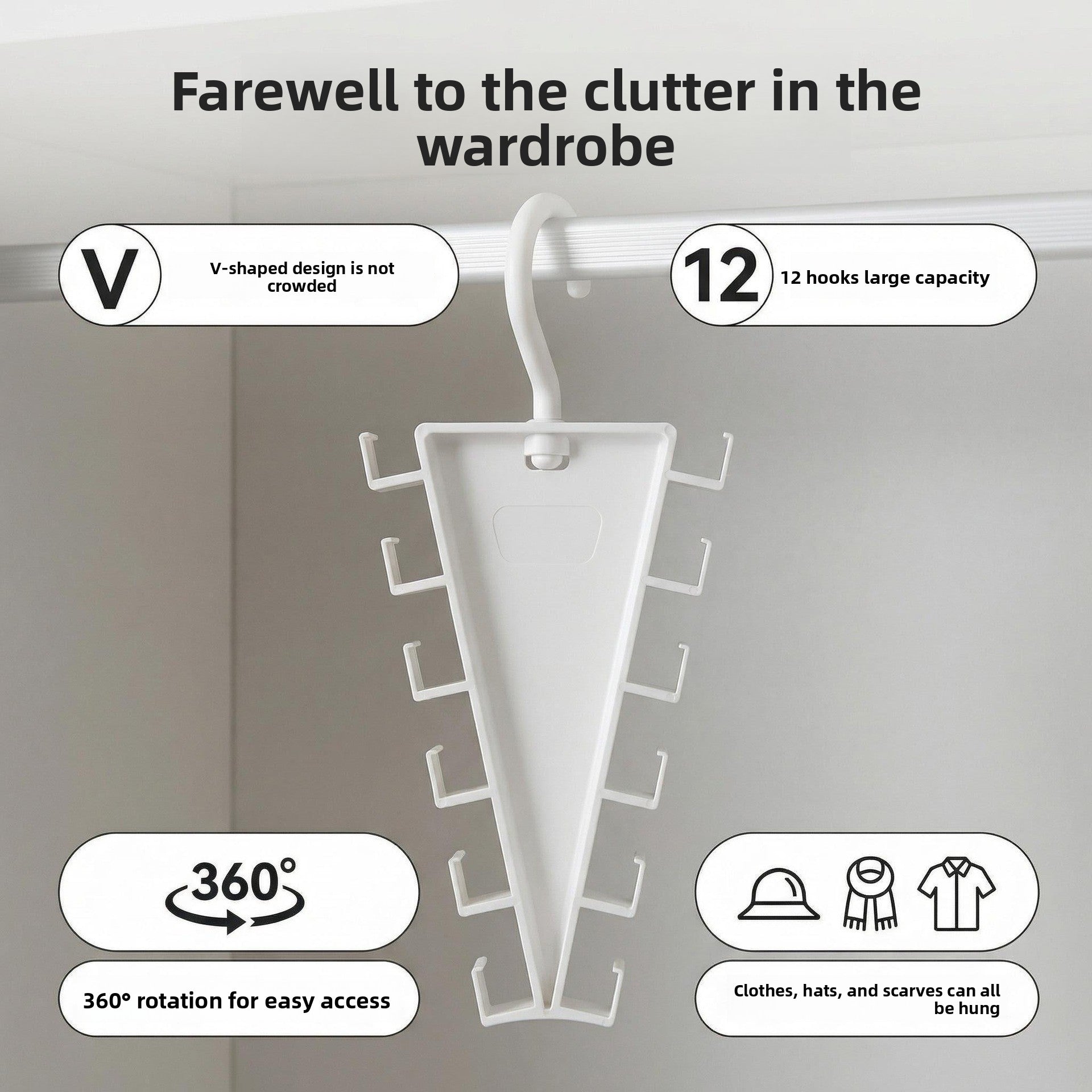 V-shaped plastic hanger
