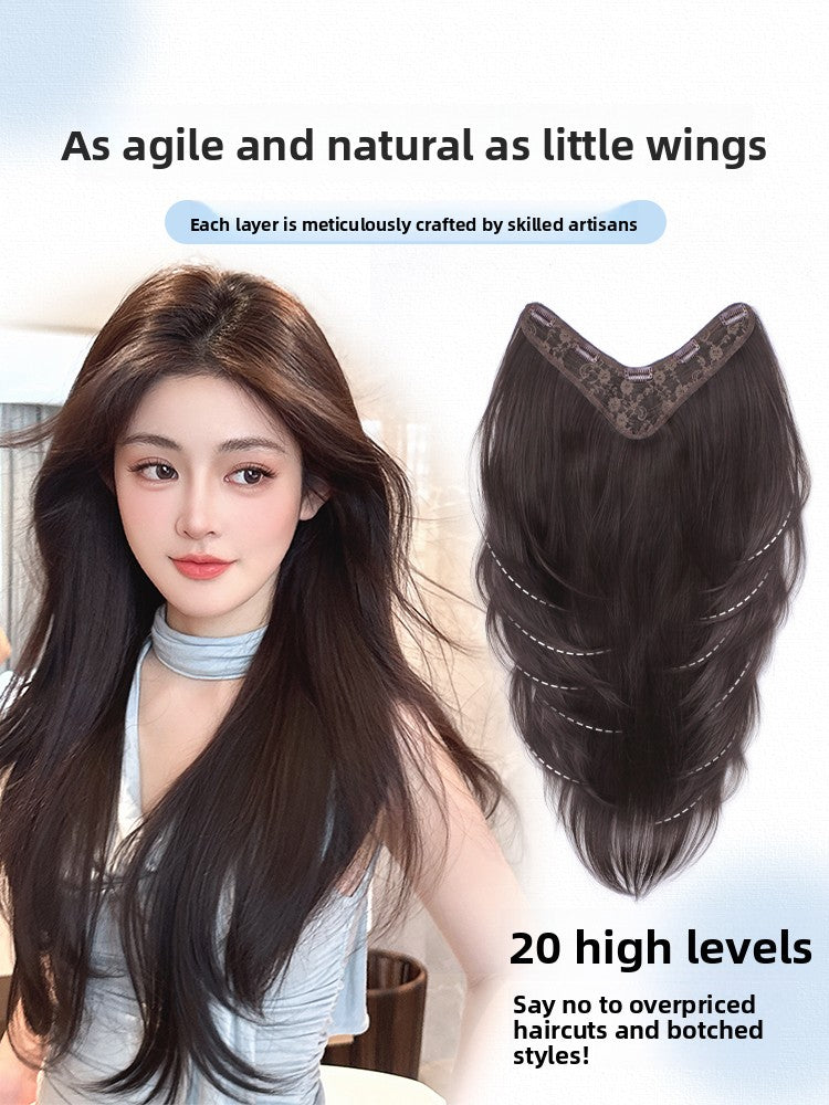 V-Shaped Synthetic Hairpiece