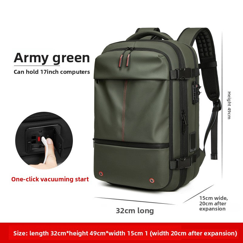 Vacuum compression backpack