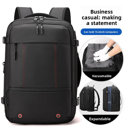 Vacuum Compression Expandable Travel Backpack with Wet-Dry Separation