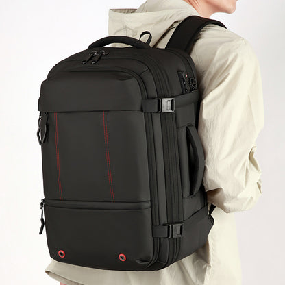 Vacuum Compression Expandable Travel Backpack with Wet-Dry Separation