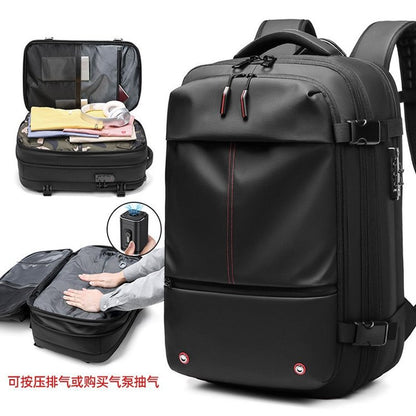 Vacuum Compression Expandable Travel Backpack with Wet-Dry Separation