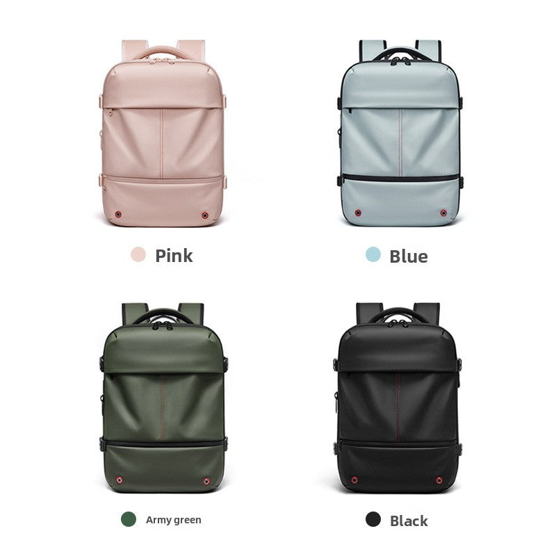 Vacuum Compression Travel Backpack with Wet-Dry Separation