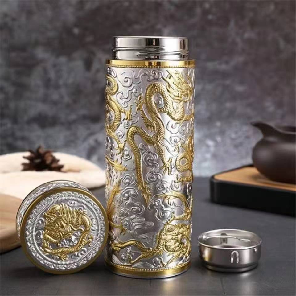 Vacuum-insulated tea cup