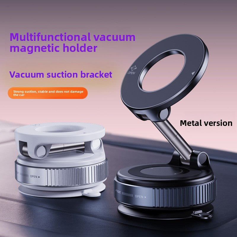 Vacuum Magnetic Car Phone Holder Foldable 360 Adjustable