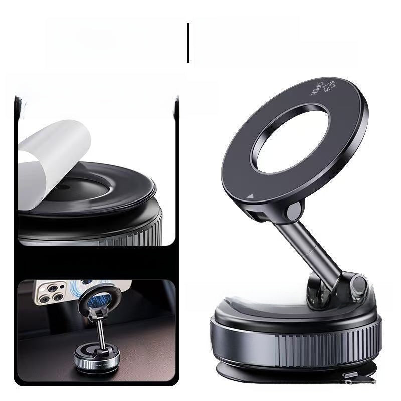 Vacuum Magnetic Car Phone Holder Foldable 360 Adjustable