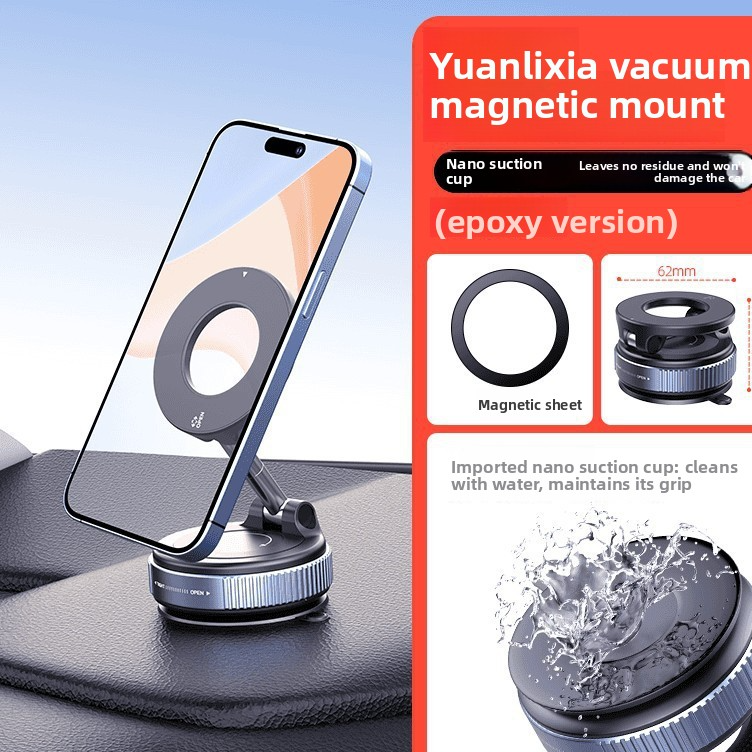 Vacuum Magnetic Car Phone Holder