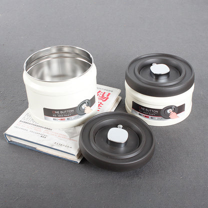Vacuum Sealed Stainless Steel Storage Jar for Coffee Tea Grains