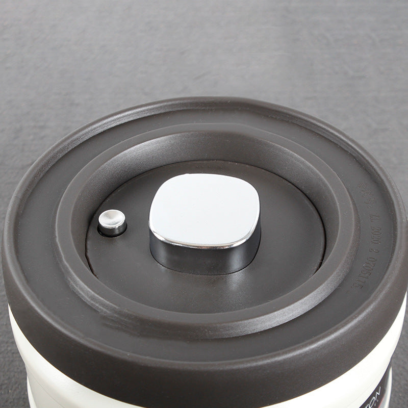 Vacuum Sealed Stainless Steel Storage Jar for Coffee Tea Grains