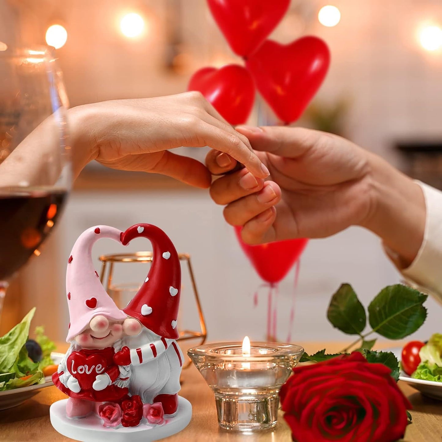 Valentine Dwarf Couple Statue Home Decor Resin Ornament