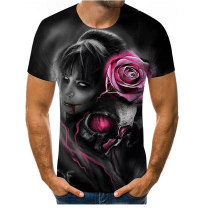 Vampire 3D Digital Printing Short Sleeve Shirt
