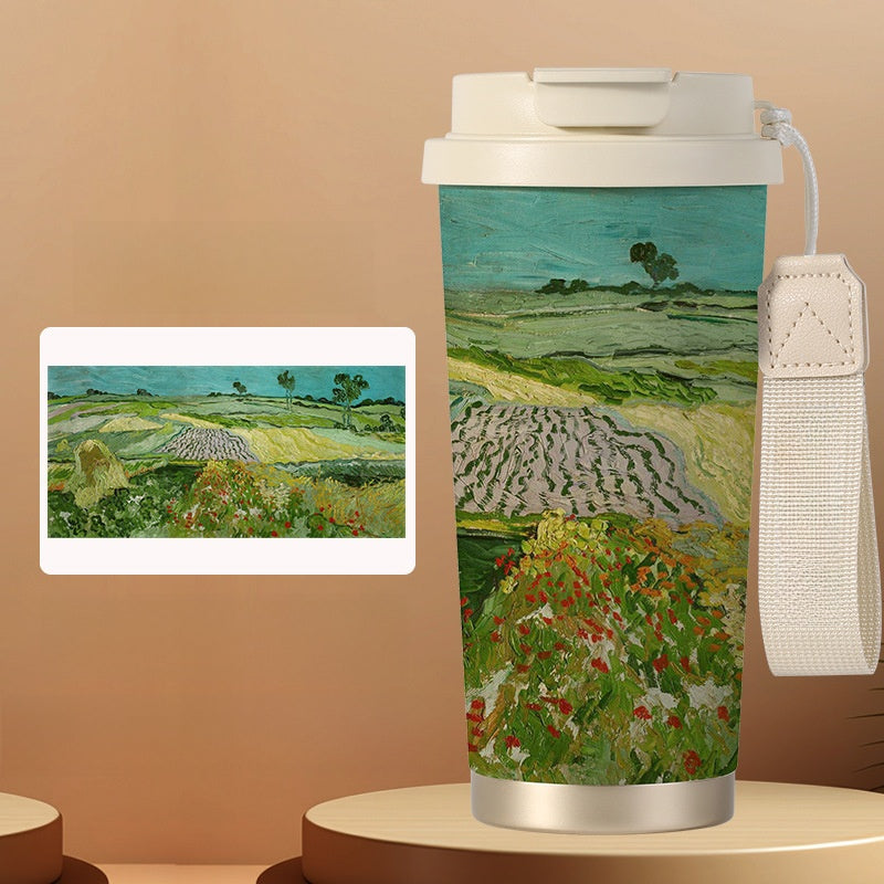 Van Gogh Art Thermos Cup with Ceramic Liner