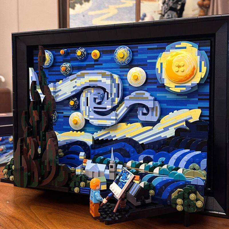 Van Gogh Starry Night 3D Building Blocks Puzzle