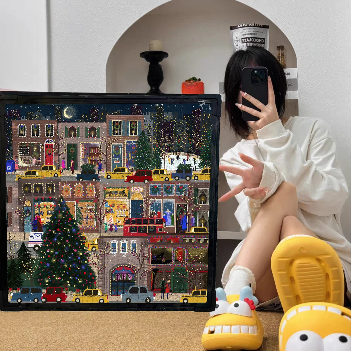 Van Gogh Starry Night Jigsaw Puzzle 1000 Pieces with Frame