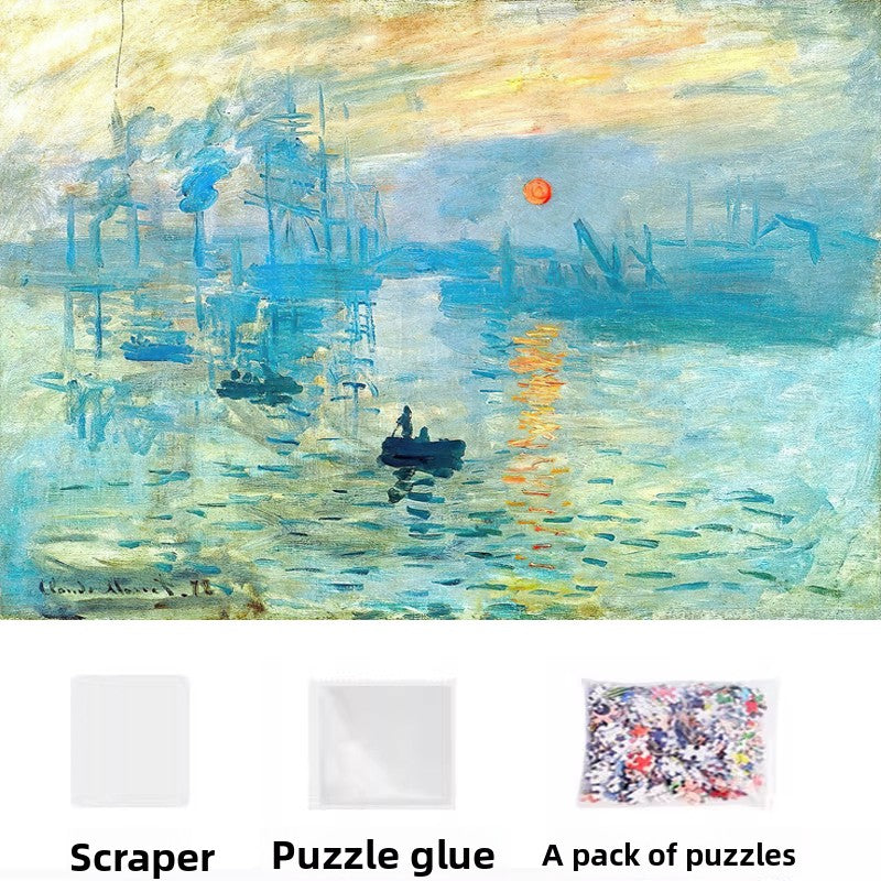 Van Gogh Starry Night Jigsaw Puzzle 1000 Pieces with Frame