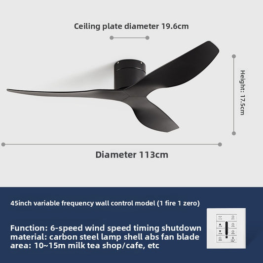 Variable Frequency Ceiling Fan with Light