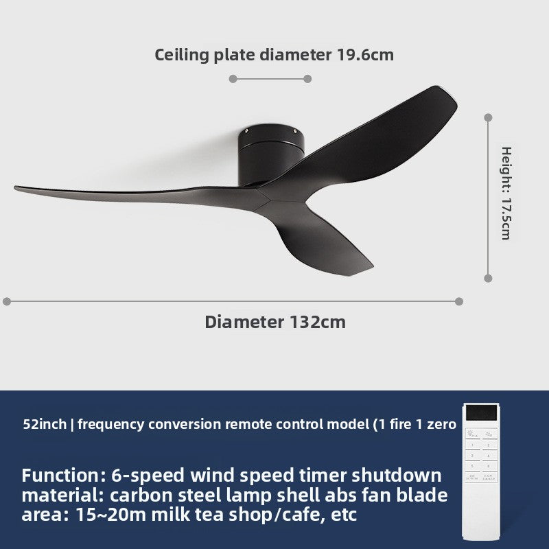 Variable Frequency Ceiling Fan with Light
